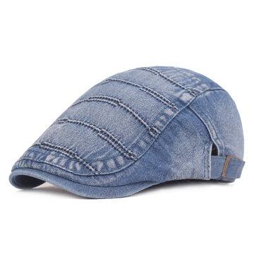 Casquette de golf mode béret lavable en toile de lavage Cowboy