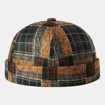 Casquettes à motif de couture à carreaux sans tête