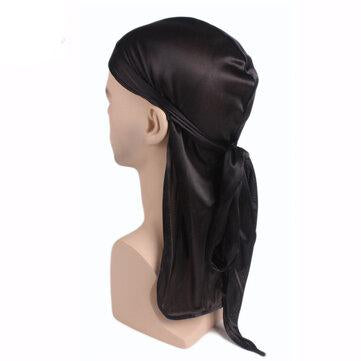 Bonnet à queue longue en satin de soie Casquette élastique tout compris