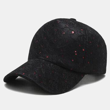 Chapeau de soleil à paillettes respirant à la mode en dentelle