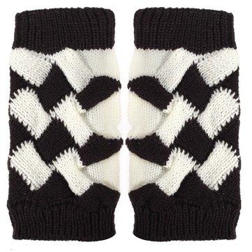 Gants tricotés au crochet en tricot sans doigts, mitaines chaudes