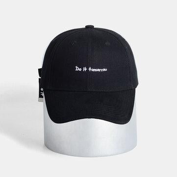 Casquette de baseball respirante en coton à lettre brodée