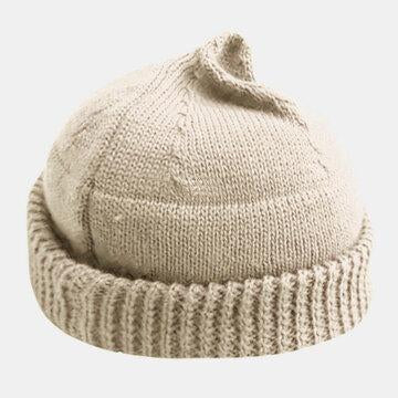 Chapeau de crâne de propriétaire unisexe de couleur unie élastique sans rebord