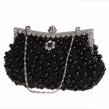 Perle de luxe sac de soirée fait main embrayage de diamant