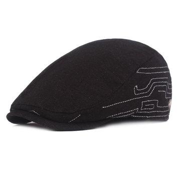 Casquette de golf de couleur unie béret réglable en coton ligne