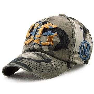 Casquette de baseball en coton camouflage vintage