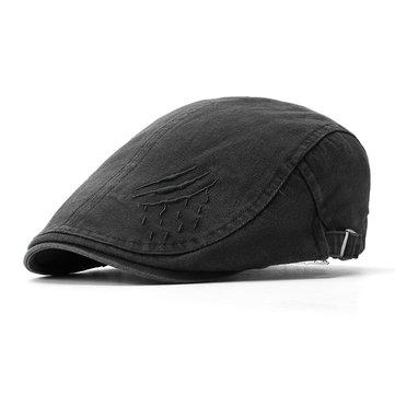 Chapeau de canard béret Vogue en coton avec broderie estivale