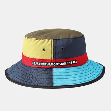 Chapeau de pêcheur à coutures multicolores Casquette respirante imperméable