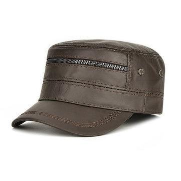 Chapeau en cuir de vachette épais