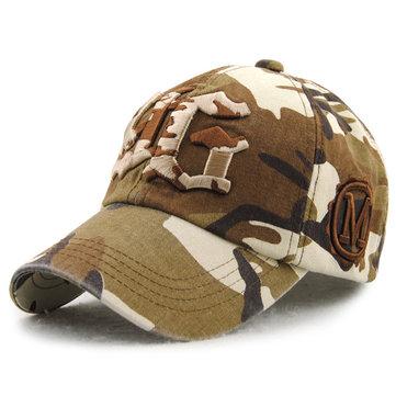 Casquette de baseball en coton camouflage vintage