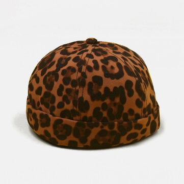 Casquette de marin avec lettre de Skullcap Retro Vogue Chapeaux léopard
