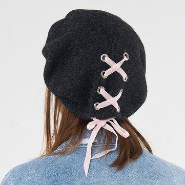 Béret bandage multicolore en laine