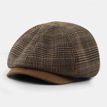 Style britannique Vintage contraste couleur automne hiver garder au chaud chapeau de Gavroche
