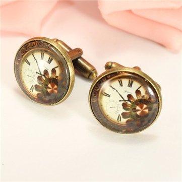 Tableau de fleurs Steampunk montre image de cabochon en verre