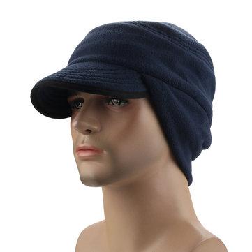 Bonnet en laine polaire à oreilles chaudes coupe-vent unisexe pour l'extérieur
