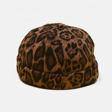 Casquette de marin avec lettre de Skullcap Retro Vogue Chapeaux léopard