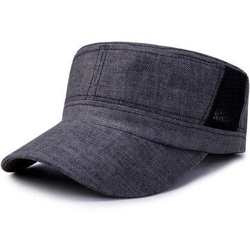 Casquette plate en coton uni