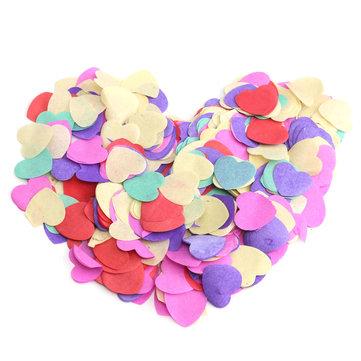 15g / 1 bag multicolor love heart shape paper birthday wedding party table decoration