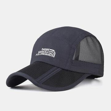 Casquette de baseball pliante Chapeau de filet de pêche Casquette à séchage rapide