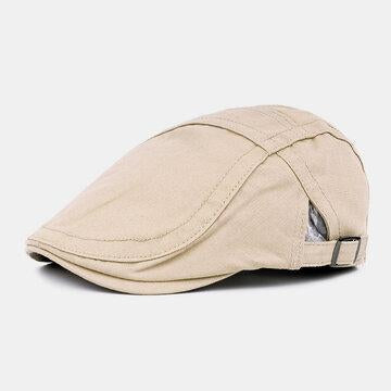 Chapeau avant de visière extérieure d'été de couleur unie de style britannique de coton d'hommes
