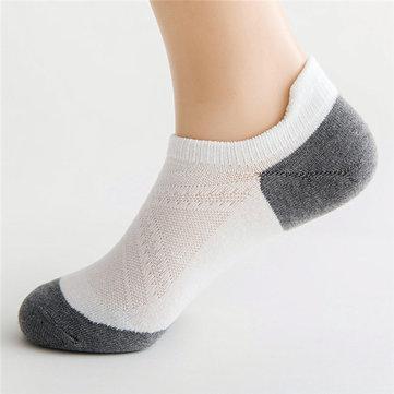 Chaussettes hauteur de cheville unisexe minces en coton respirant et maille