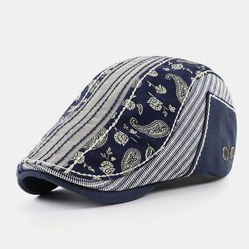 Patchwork Couleur Personnalité Casual Visor Beret Hat Casquettes plates