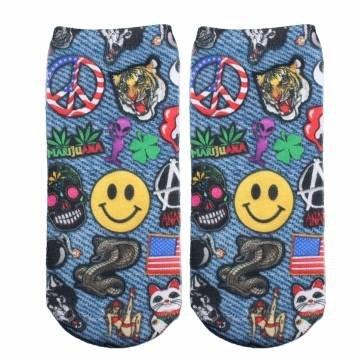 Nouvelle tendance 3D Digital Design Design Unisexe Ship Socks Chaussettes mignonnes style Harajuku