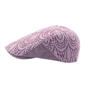 Bonnet de béret de dentelle de maille de coton