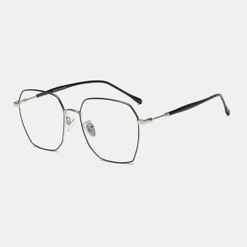 Grandes lunettes carrées en métal unisexe