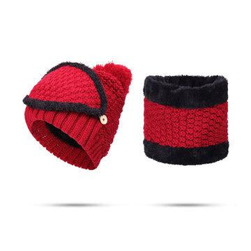 Ensemble bonnet et col en tricot plus chaud