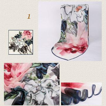 Foulards en soie classiques pour peinture à l'encre