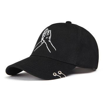 Casquette visière brodée avec boucle de baseball