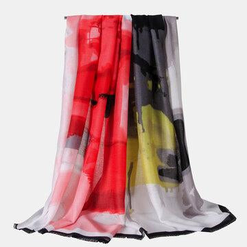 Foulard ethnique multicolore Foulard mince en satin tie-dye