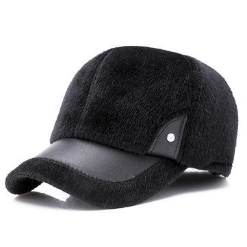 Casquette de baseball en cuir velours chaud