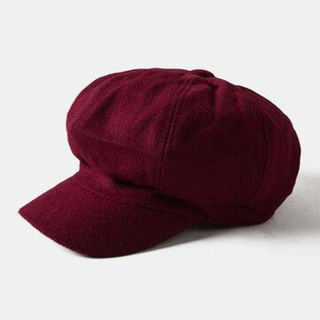 Casquette plate décontractée en béret polaire