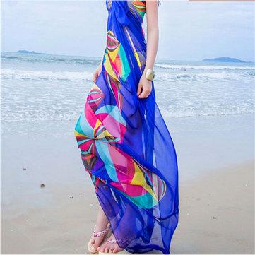 Écharpe oversize en mousseline de soie avec serviette de plage d'été