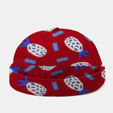 Casquette de crâne de propriétaire de bonnet décontracté à motif d'ananas de fruits