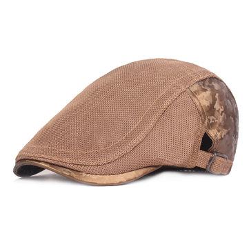 Casquette de golf couleur unie béret réglable en coton