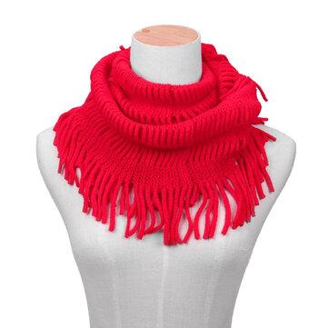 Écharpes tricotées chaudes chaudes de collier avec le pompon