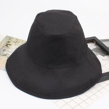 Chapeau seau pliable respirant en polyester en couleur pure