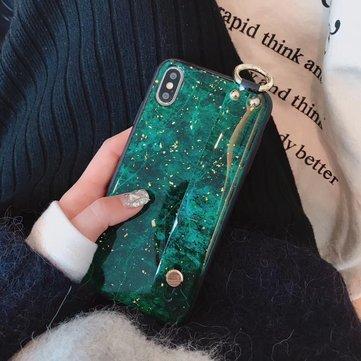 Étui rétro pour téléphone en TPU avec support pour dragonne