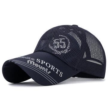 Casquette de baseball à écran solaire à bords longs Casquette imprimée respirante