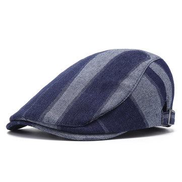 Casquette béret en jean délavé vintage