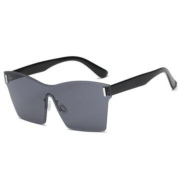 Lunettes carrées Lunettes de soleil siamoises transparentes de couleur unie