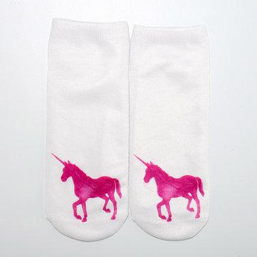 Chaussettes décontractées confortables socquettes invisibles en coton à animaux mignons