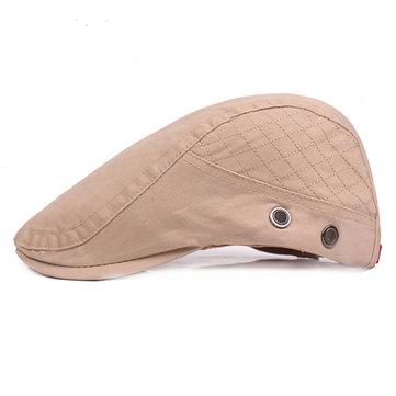 Casquette de béret couleur unie en coton