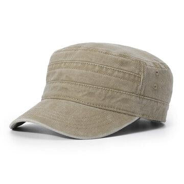 Casquette militaire en coton uni