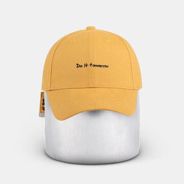 Casquette de baseball respirante en coton à lettre brodée