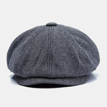 Béret Britannique Classic Casquette octogonale style rétro avec chapeau rétro