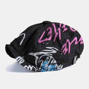 Graffiti Printing Fashion Out Casquette Gavroche Casquette Plate